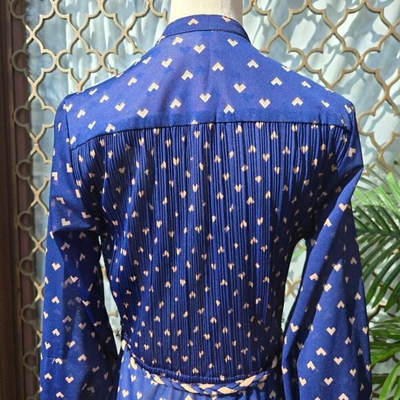 Discovery Fashions Ltd Vintage 70s Midi Dress 10 Sheer Braid Belt Boho Eclectic - Picture 7 of 12